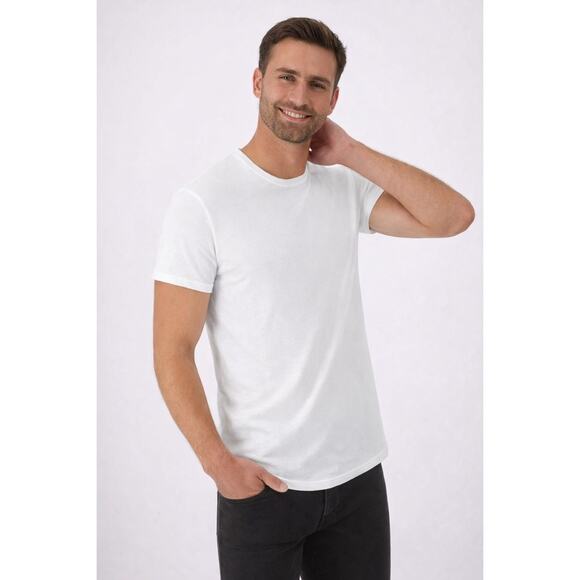 Hanes Men's White Crewneck Undershirts, 12-Pack Cotton Tagless T-Shirts, Size S - Picture 6 of 6